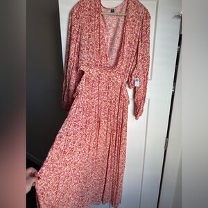 Floral Pink Maxi Dress old navy